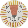 thumbnail image 2 of Unique Loom Whimsy Kids Collection Area Rug - Sun (6' 1" Round Ivory/Red), 2 of 5