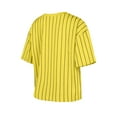 thumbnail image 5 of Women's-New Era  Gold Pittsburgh Pirates City Connect Multiplier Pinstripe Cropped T-Shirt, 5 of 6