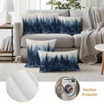 thumbnail image 6 of Forest Blue Ombre Outdoor Waterproof Pillow Covers, Spring Watercolor Tree Decorative Square Throw Pillowcase Sofa Cushion Sham for Patio/Couch/Chair, 24"x24" 2 Pack, 6 of 8
