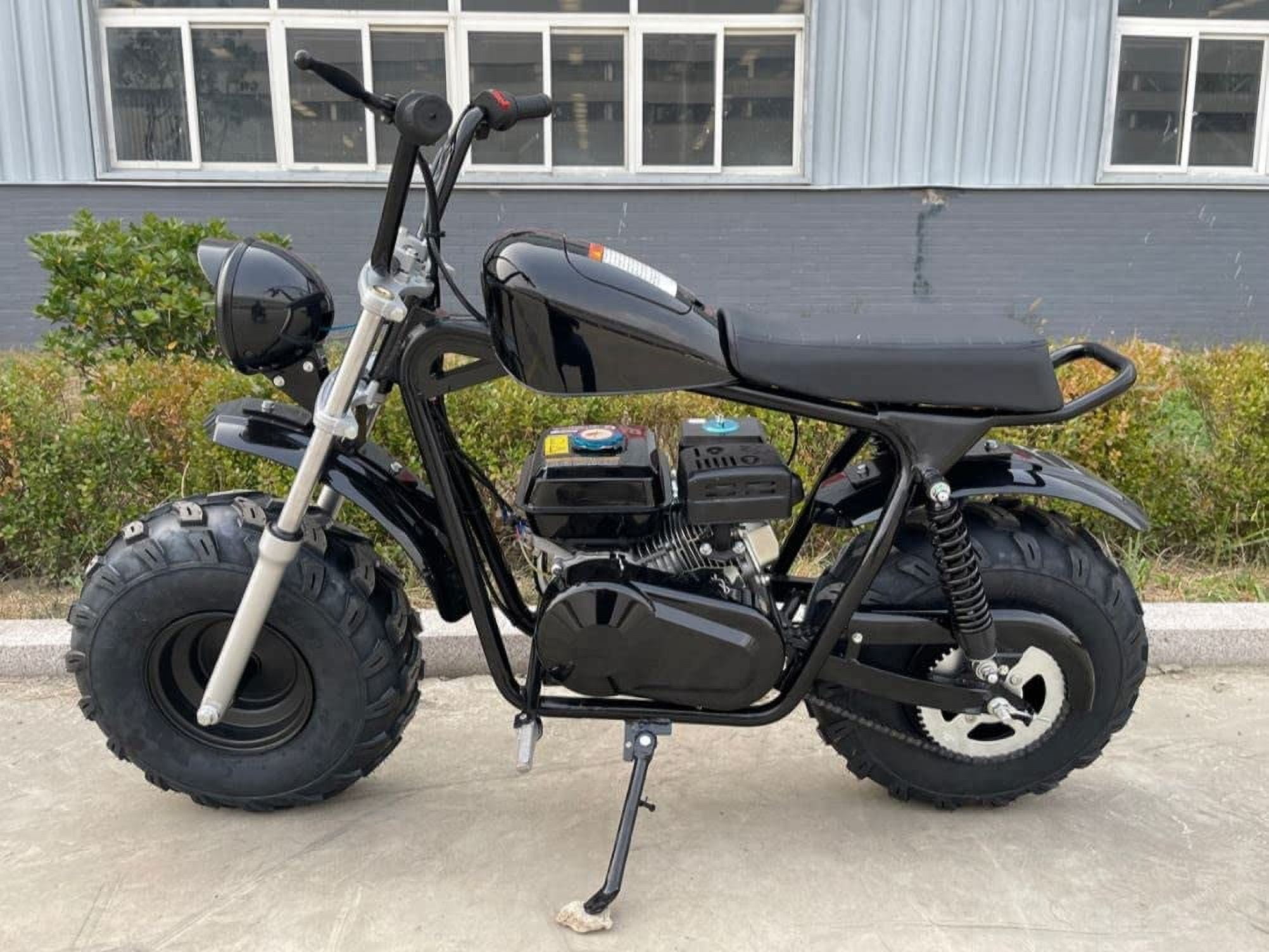 Vitacci MudStar 200 OffRoad Super Bike Motorcycle 200cc Trail Bike for Youth and Adults Pull Start Engine Wide Tires Powersport ( Color : Black )