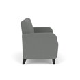 thumbnail image 2 of Siena Lounge Reception Waiting Loveseat and / Black Steel Legs / Light Gray, 2 of 5