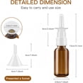 thumbnail image 5 of Nasal Spray Bottle, 6 Pcs 30ML/1oz Glass Amber Refillable Fine Mist Sprayers Atomizers, Small Empty Nasal Sprayer with Funnels and Labels, 5 of 7