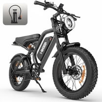 1500W Peak Electric Bike for Adults 20" Fat Tire, 48V 15Ah Lithium Battery, UL2849 Certified E-Bike, 28-32MPH Electric Mountain Bike, Snow Bike with Advanced Suspension
