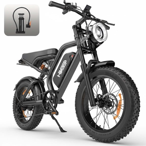 1500W Peak Electric Bike for Adults 20" Fat Tire, 48V 15Ah Lithium Battery, UL2849 Certified E-Bike, 28-32MPH Electric Mountain Bike, Snow Bike with Advanced Suspension