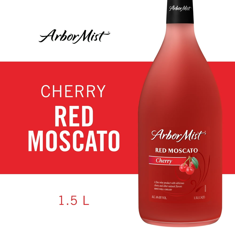 Arbor Mist Cherry Red Moscato, Fruit Wine, 1.5 L Bottle