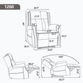 thumbnail image 3 of LiviNest Manual Recliner Chair with Massage & Heat: 8 Node Vibrating Massage & Lumbar Heating for Back Pain Relief - 155° Heavy Duty Faux Leather Living Room Lounge Chair with Adjustable Footrest & 3, 3 of 6
