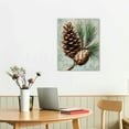 thumbnail image 2 of Autua Pine Cone Pine Branch Generative Art Canvas Wall Art for Living Room, Bedroom, Home Office Decoration 12x16 in, 2 of 5