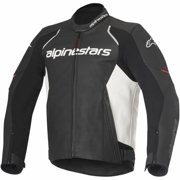 Alpinestars Devon Leather Jacket (48, Black/White)