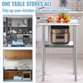 thumbnail image 2 of VEVOR Stainless Steel Prep Table, 24 x 18 x 36 Inch, 600lbs Load Capacity Heavy Duty Metal Worktable with Adjustable Undershelf & Feet, Commercial Workstation for Kitchen Restaurant Garage Backyard, 2 of 9