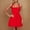 *Red, variant on ClodeEU Women's Halter Neck A-Line Mini Dress,Casual Solid Swing Dress Black,Women's Plus L
