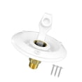thumbnail image 3 of DOLITY 1/2" NPT Male City Water Fill Flange Brass Flush RV Water Backflow Preventer White, 3 of 9