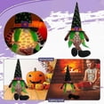 thumbnail image 3 of Halloween Gnome with LED Light Long Leg Handmade Plush Swedish Gnomes Sitting Tomte Nordic Figurine, 3 of 5
