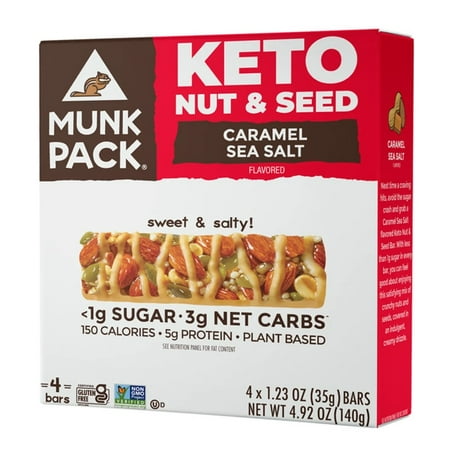 Munk Pack Keto Nut and Seed Bar Caramel Sea Salt 4 ct.