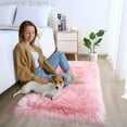 thumbnail image 4 of Junovo Luxury Fluffy Area Rugs Kids Areary Rug for Bedroom Shaggy Nursery Rugs Kids Area Carpet for Living Room Bedroom Kids Room,2.3'x5',Pink, 4 of 7