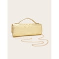 thumbnail image 6 of REMANLAND Women's PVC Snake Print Tote Clutch, Gold, 6 of 7