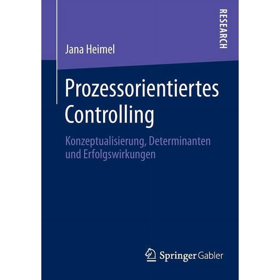 Prozessorientiertes Controlling: Konzeptualisierung, Determinanten Und Erfolgswirkungen, (Paperback)