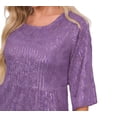 thumbnail image 5 of Nmnitkp Cocktail Dresses for Women Sequin Mini Dress, 3/4 Sleeve Crew Neck Tiered Ruffle Loose Fit Party Dress for Cocktail & Holiday Event Purple,2XL, 5 of 5