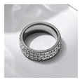 thumbnail image 4 of Anillo de acero inoxidable Diamante Pareja Moda única Hip Hop Ropa Accesorios Hombres Mujeres, 4 of 8