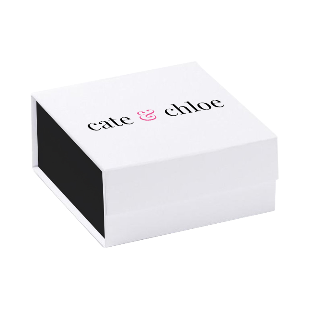 Cate & Chloe Izzy 18k White Gold Plated Silver Drop Earrings | Dangling Teardrop CZ Crystal Earrings for Women - image 3 of 5