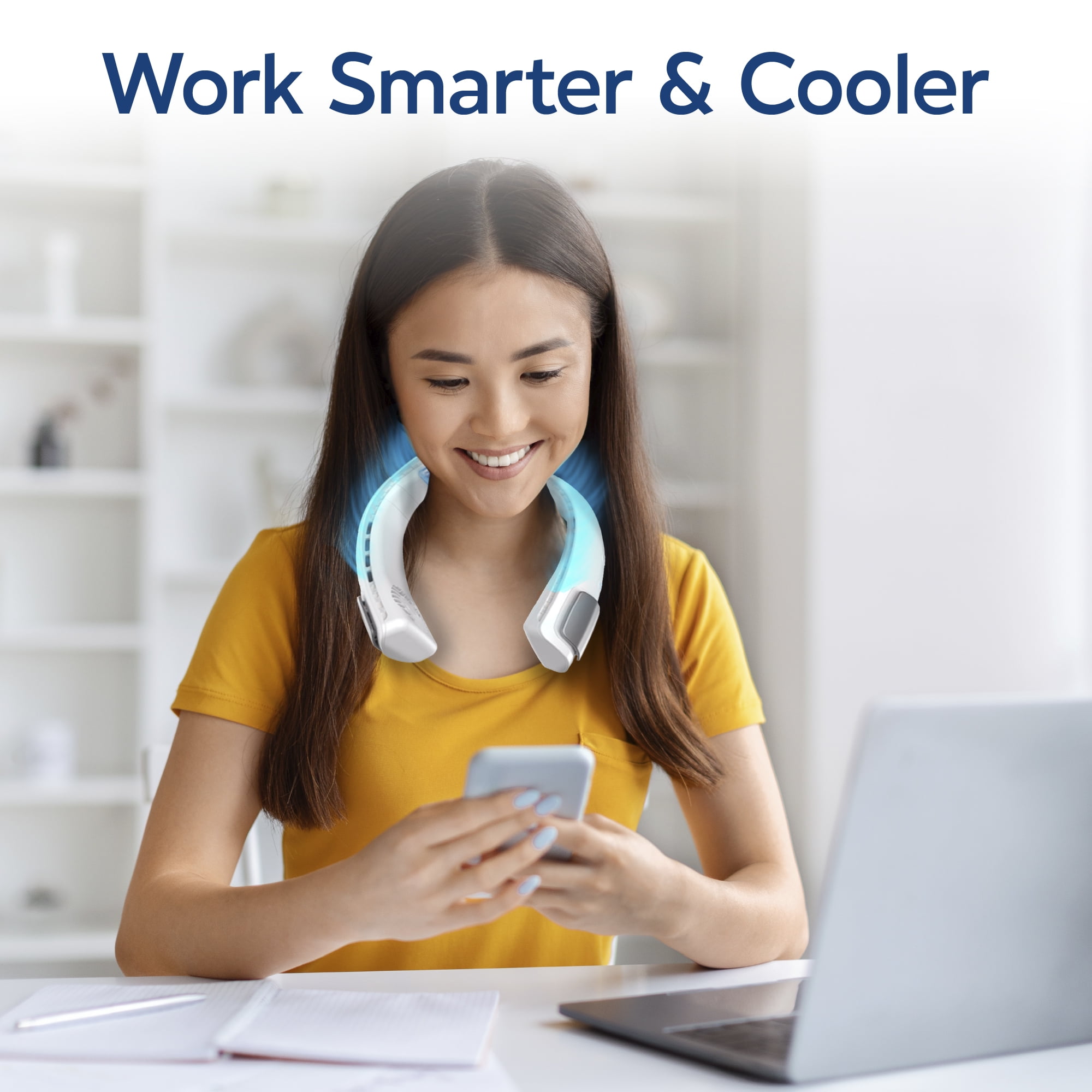 Arctic Air® Freedom® Touch Wearable Personal Air Cooler, USB Rechargeable, 3 Speeds