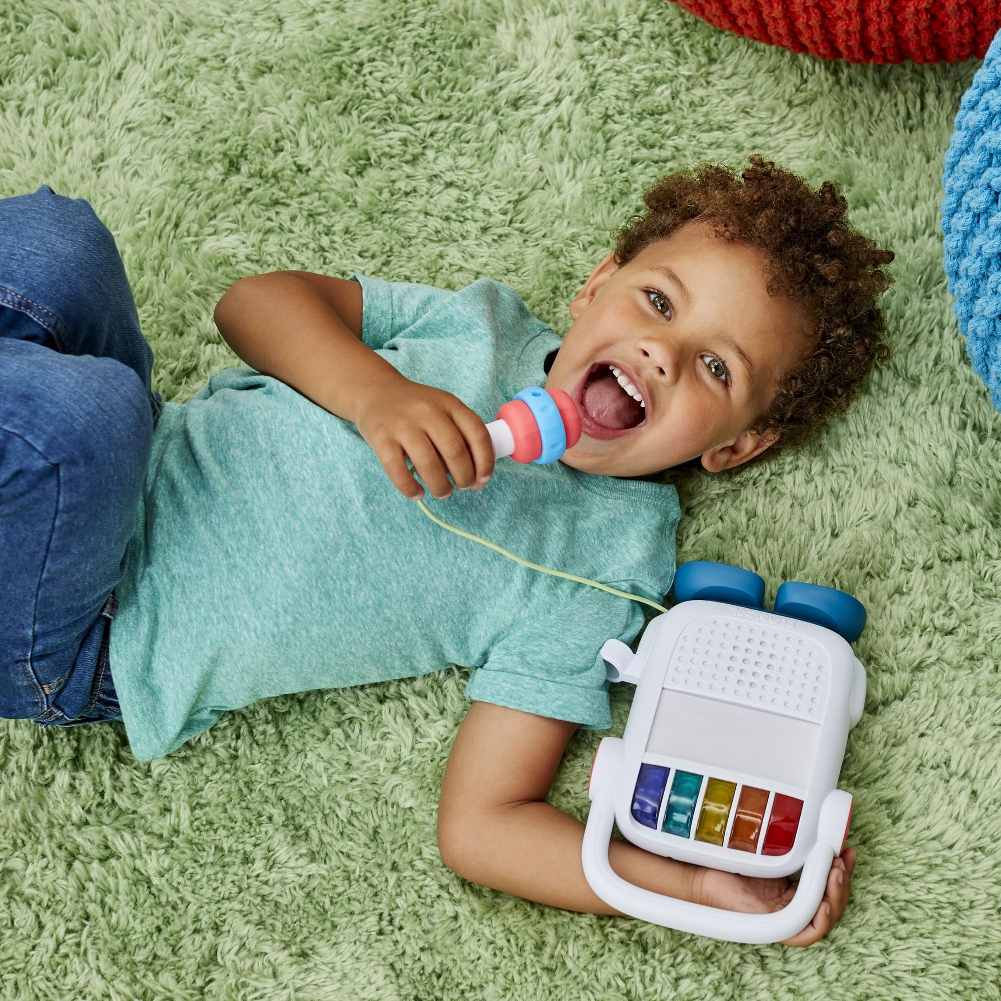 Playskool Rock n’ Roll Bot, Kids Bluetooth Speaker and Voice Changing Karaoke Microphone Toy, Ages 3 and Up (Exclusive)