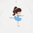 thumbnail image 4 of Inktastic Ice Skating Girl, Brown Hair Girls Baby T-Shirt, 4 of 5