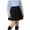 Black, variant on Girls Summer Skirt Short Length Elastic Waist Pleated Pattern Cotton Blend Skirt 11-12 Years