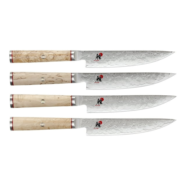 MIYABI 5000 MCD Ensemble de Steak 4 Pcs, Brun