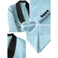 thumbnail image 4 of Men's Suit 2-Piece Double-Breasted Tuxedo Paisley Jacquard Shawl Lapel Blazer Jacket & Dress Pants Set for Wedding, Prom, Party, 4 of 5