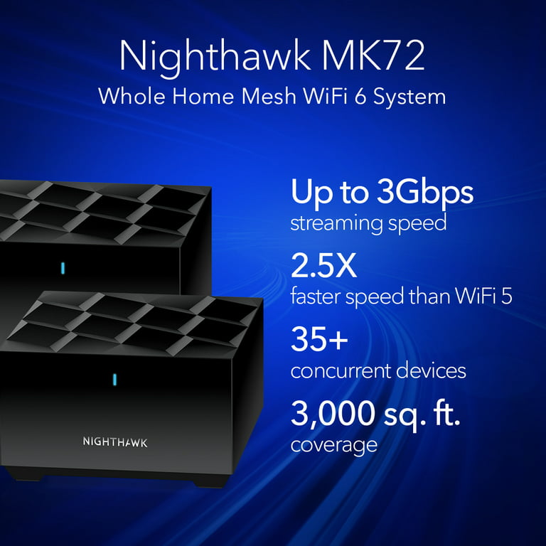 NETGEAR - Nighthawk MK63 AX1800 WiFi 6 Mesh System