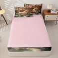 thumbnail image 4 of Homewish Animal Capybara Zipper Twin Comforter Sets with Fitted Sheet and 2 Pillowcases for Boys Girls,Japanese Style Zipper Bedding Set,4-Piece,Pink Reversible, 4 of 6