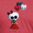 thumbnail image 3 of CafePress - Cute Skeleton Girl With Spooky Balloons Men's Delu - Mens Tri-blend T-Shirt, 3 of 4