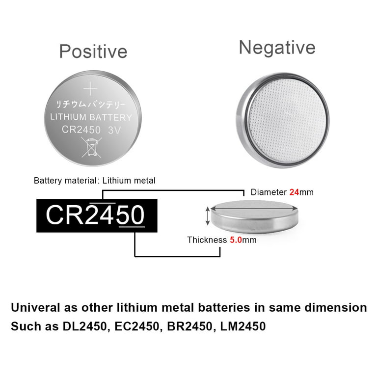 KeylessFactory - CR2450 - 3V Lithium Battery (10-Pack)