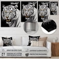 thumbnail image 4 of Designart "Formidable White Tiger VI" Animals Metal Art Print, 4 of 5