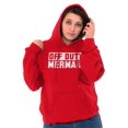 thumbnail image 4 of Off Duty Mermaid Funny Beach Swim Hoodie Sweatshirt Women Brisco Brands M, 4 of 5