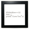 thumbnail image 1 of Programmer Statement Love You Cadre Carré Noir Image Murale de Table, 1 of 3