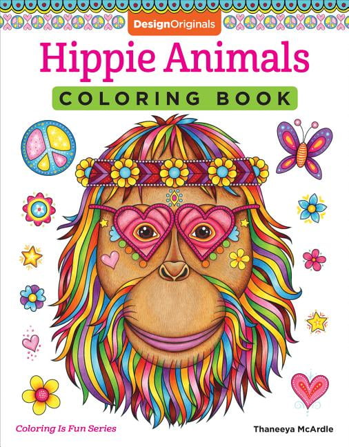 Download Coloring Is Fun: Hippie Animals Coloring Book (Paperback) - Walmart.com - Walmart.com