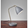 thumbnail image 3 of Black Metal and Antique Brass Adjustable USB Port Desk Lamp, 3 of 3