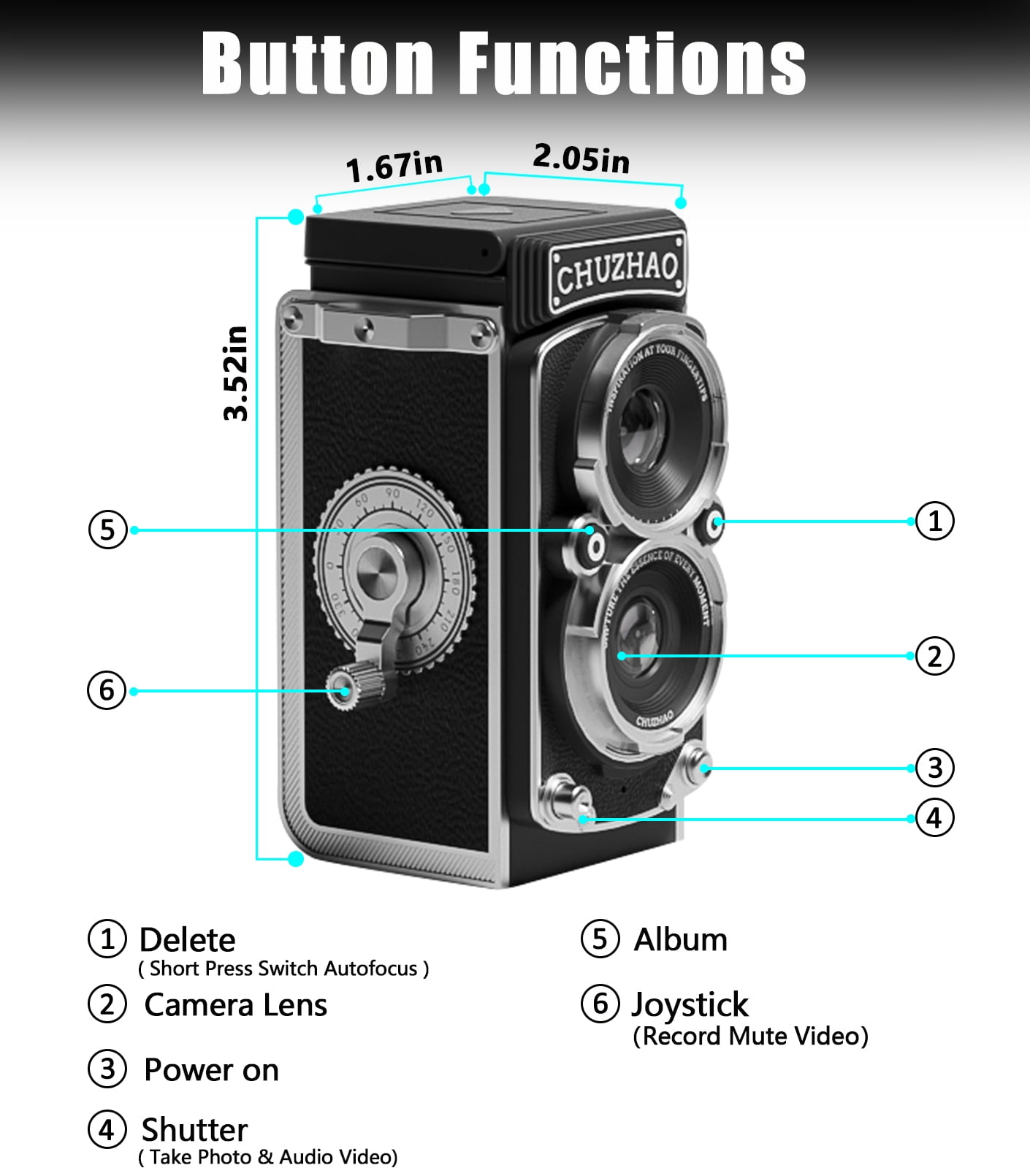 珍品カメラ　stylophto standard 珍品カメラ stylophto standard CHUZHAO Vintage Mini Digital Camera