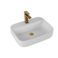 thumbnail image 5 of Bothwa Home Countertop Wash Basin - White Ceramic Vessel Sink, Rectangular, CUPC Certified, Modern Bathroom Sink for Small & Large Spaces, 5 of 9