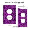 thumbnail image 3 of DouZhe 1-Gang Duplex Outlet Cover, Pink Leopard Design Decorative Wall Plates, 3 of 7