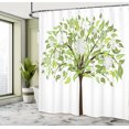 thumbnail image 5 of Ambesonne Nature Shower Curtain, Summer Tree Blossoms, 69"Wx84"L, Green Brown White, 5 of 5