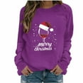 thumbnail image 2 of Xdegoge Christmas Womens Sweatshirt Holiday Vintage Hoodie Winter Trendy Long Sleeve Top with Pocket Casual Xmas Print Vacation Shirt Funny Loose Shirts 2025, 2 of 4