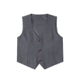 thumbnail image 5 of EnJoCho Toddler Kids Baby Boys Formal Suit Gentleman Outfit Long Sleeve Shirt with Bowtie + Vest + Pants Overalls Clothes 1-7T, 5 of 9
