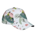 thumbnail image 3 of Uemuo Turtle and Sea Life Pattern Baseball Cap Golf Dad Hat Adjustable Original Classic Low Profile Cotton Hat Unconstructed Plain Cap Men Women, 3 of 9