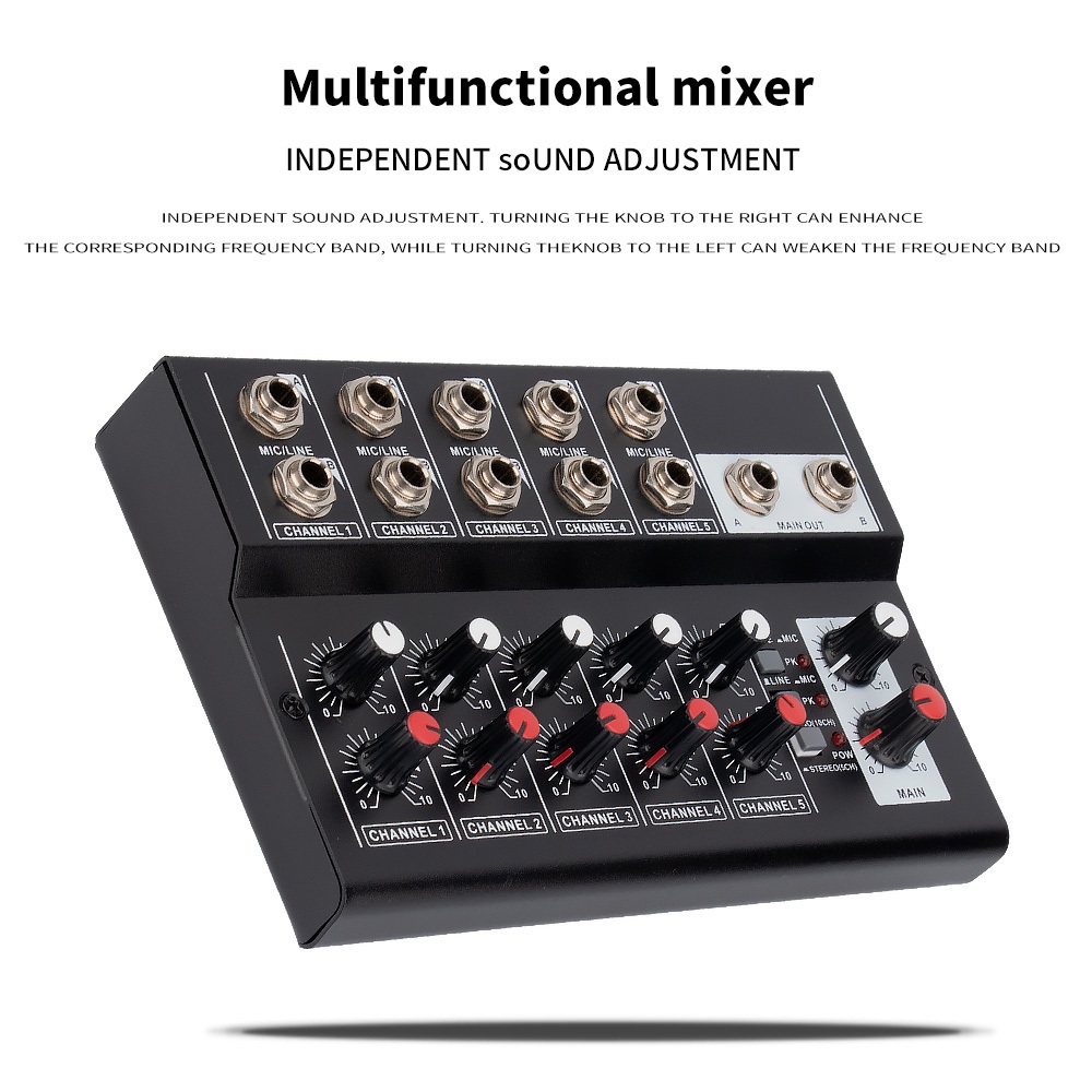 10-Channel Mixing Console Digital Mixer Stereo Usb Mixer for Recording DJ
