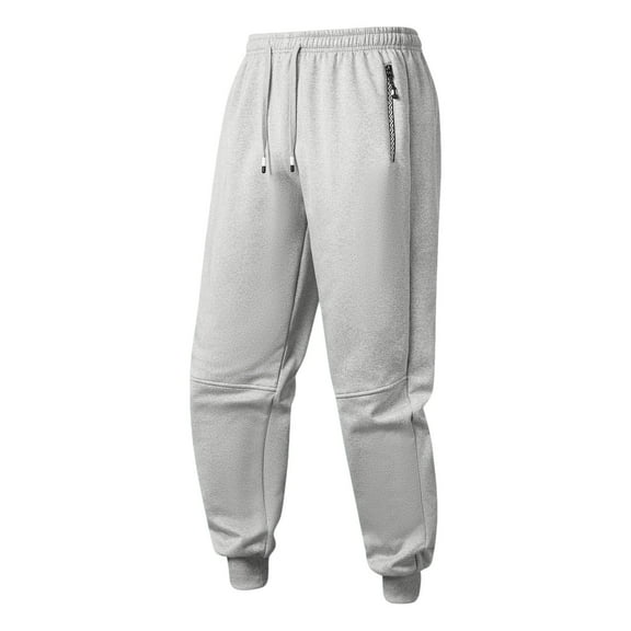 ShomPort Jogger Pants for Mens Fleece Lined Cinch Bottom Elastic Waist Drawstring Sweatpants Cozy Workout Trousers with Pockets