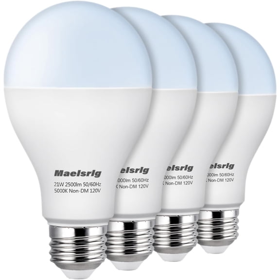 CERPXFF-150 Watt Equivalent LED Bulb, 21W Super Bright 2500 Lumens A21 Light Bulbs, Daylight 5000K, Non-Dimmable, E26 Base, 4-Pack