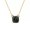 Black, variant on Rainbow Glitter Square Choker Necklace in Gold Tone Short Chain Women Necklaces