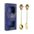thumbnail image 4 of Christmas Spoon Fork Set, Christmas Cutlery Set, Soup, Dessert Spoon, Teaspoon, Elk blue, 4 of 9